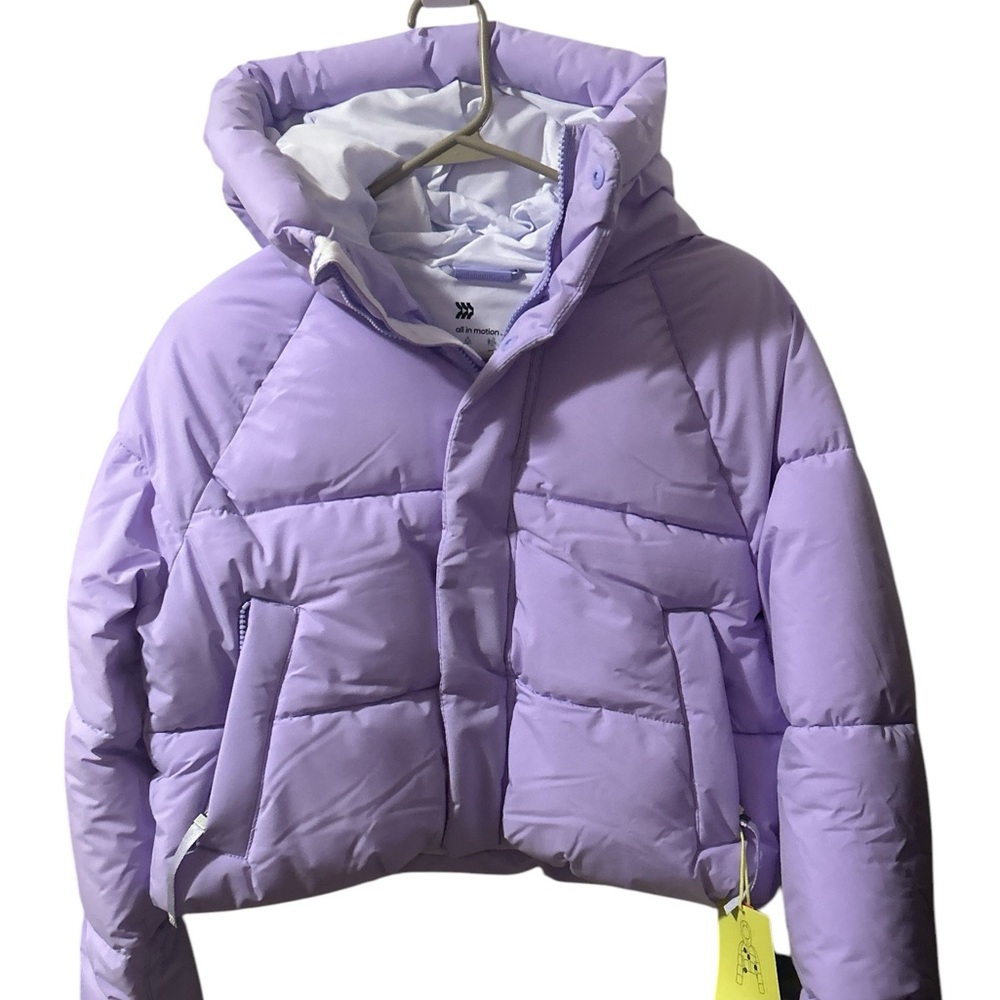 All In Motion Youth Girls Sz XS Snow Sport Puffer Jacket NWT Light Purple